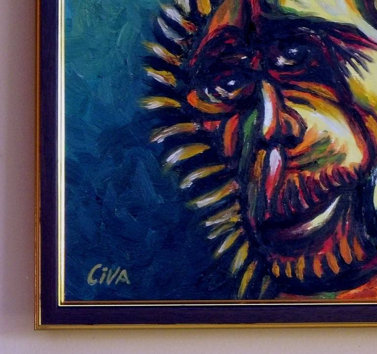 Chimpanzee portrait (chimp 10) Painting by Dan Civa Saatchi Art