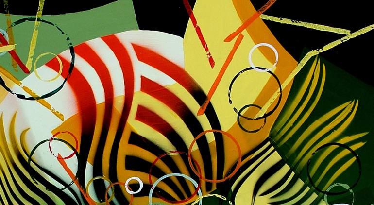 Original Art Deco Abstract Painting by Dan Civa