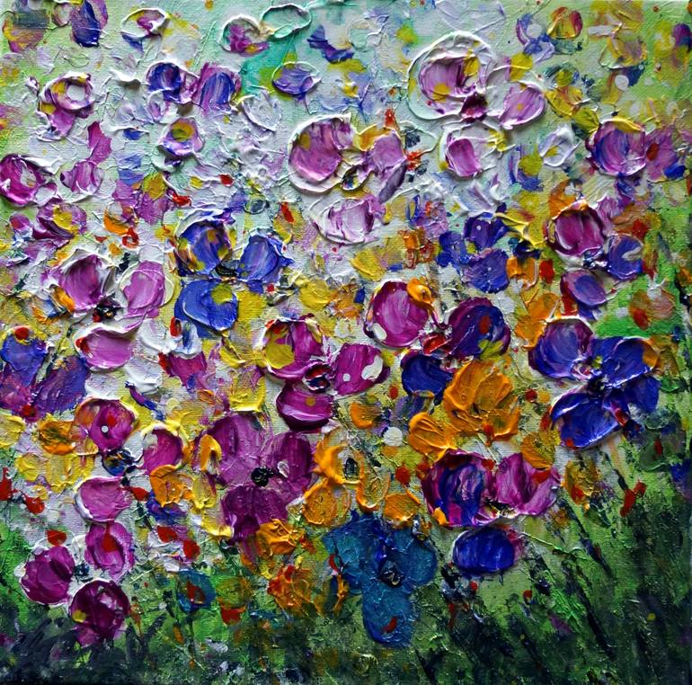 Wildflowers Painting by Luiza Vizoli | Saatchi Art