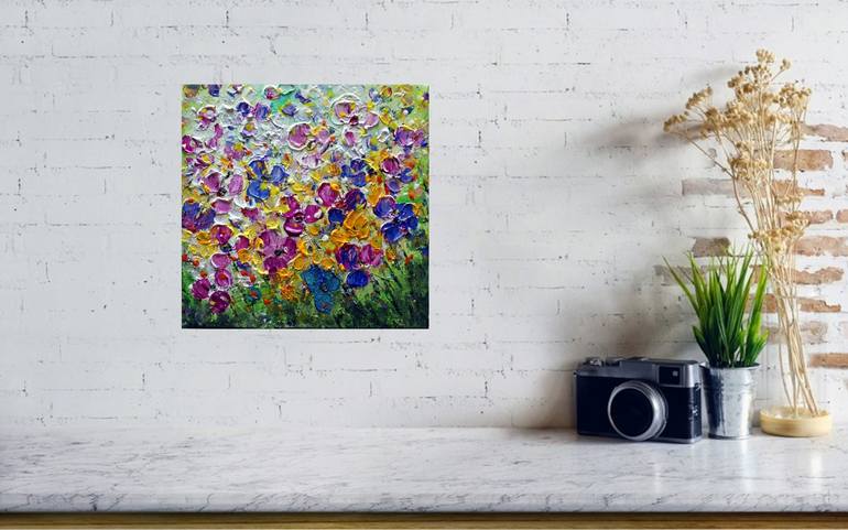 Original Abstract Floral Painting by Luiza Vizoli