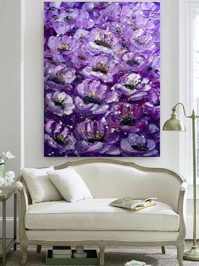 Original Abstract Floral Painting by Luiza Vizoli