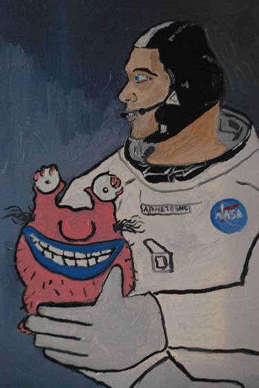 Neil Alden Armstrong with his krumm thumb