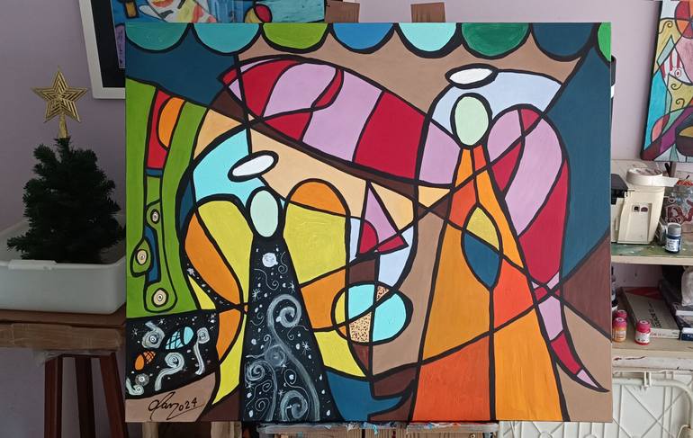 Original Contemporary Love Painting by Alan Suassuna