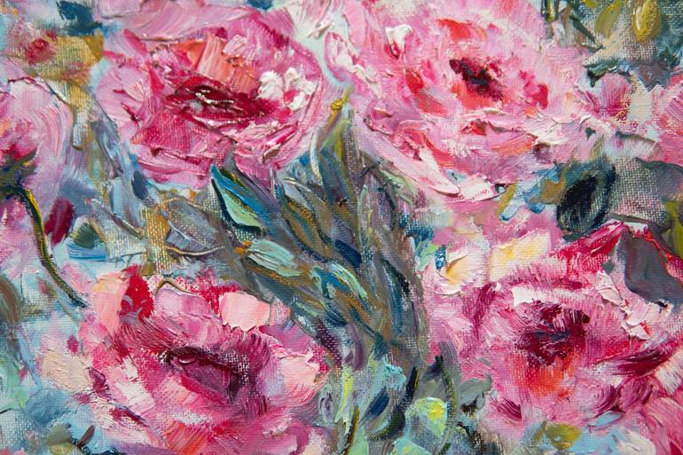 Original Impressionism Floral Painting by Olga Kovalchuk