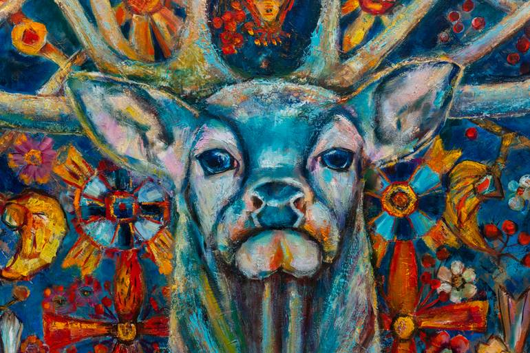 Original Abstract Animal Painting by Olha Kovalchuk