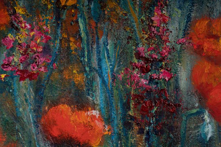 Original Impressionism Floral Painting by Olha Kovalchuk