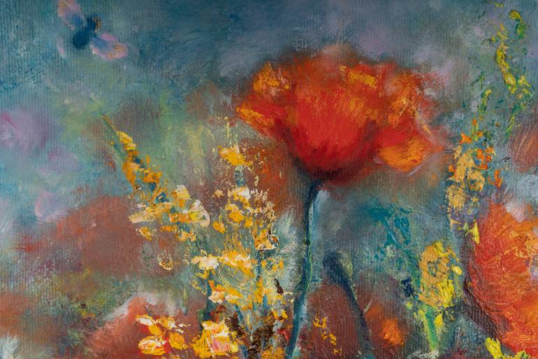 Original Impressionism Floral Painting by Olha Kovalchuk