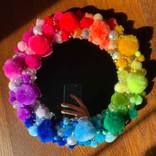 Fluffy Rainbow Mirror by Sabrina Epton