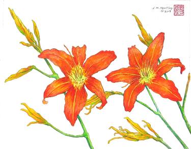 Print of Fine Art Floral Paintings by John Michael Keating