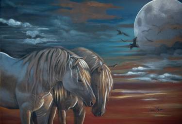 Original Fine Art Horse Paintings by Irma Mason