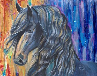 Print of Horse Paintings by Irma Mason