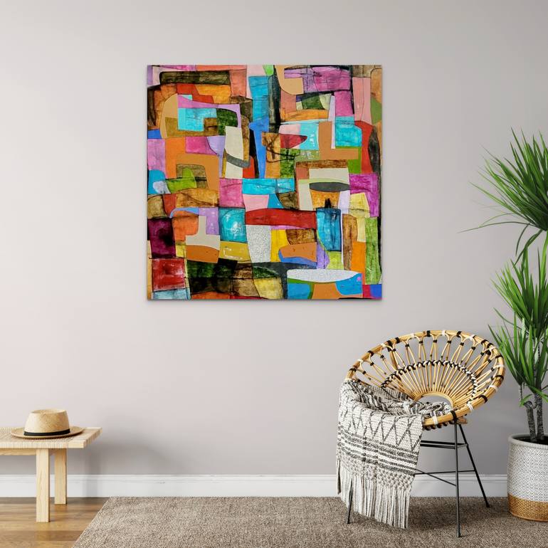 Original Abstract Expressionism Abstract Painting by David Hanna