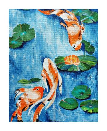 Print of Abstract Expressionism Fish Paintings by Nikhil K