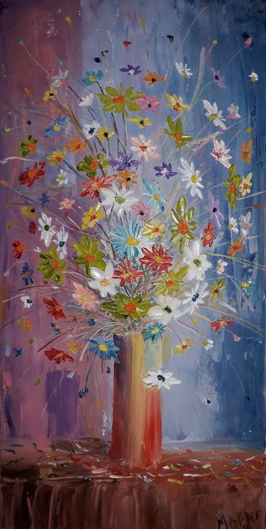 Print of Impressionism Floral Paintings by Marat Japarov