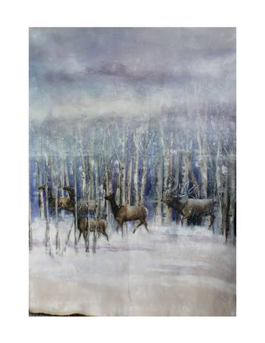 Original Painterly Abstraction Animal Painting by Karry L