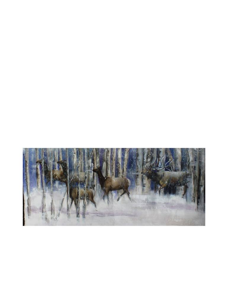 Original Painterly Abstraction Animal Painting by Karry L