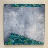 On Edge (Grey and Green) by Ericka Bruno