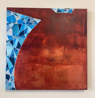 Saatchi Art Artist Ericka Bruno; Paintings, “On Edge (Rust and Blue)” #art