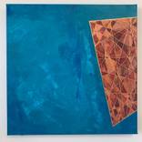 On Edge (Teal and Rust) by Ericka Bruno