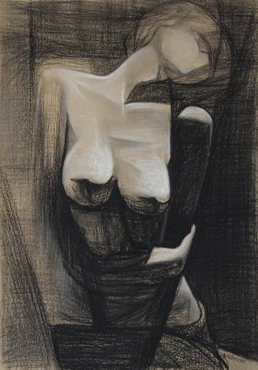 Print of Art Deco Nude Drawings by Isaac Feldman