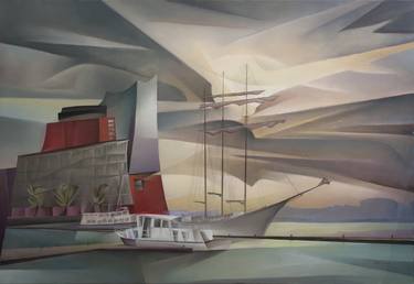 Print of Ship Paintings by Isaac Feldman