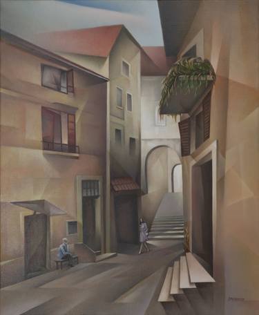 Print of Figurative Cities Paintings by Isaac Feldman