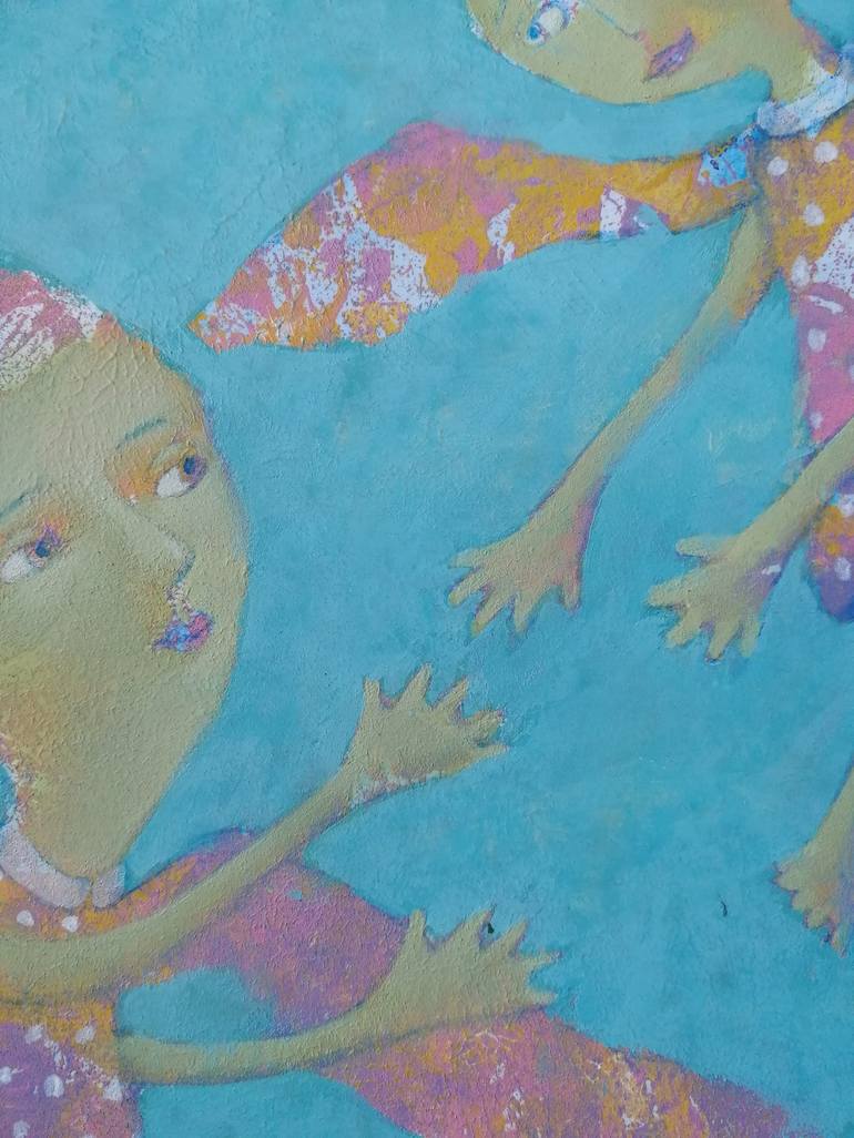 Original Figurative Kids Painting by Elena Naushirvanova