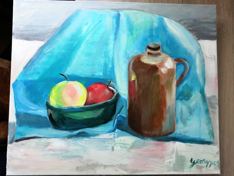 Original Realism Still Life Painting by Georgy Kotelnikov