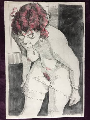 Original Figurative Erotic Drawings by Alison Pena