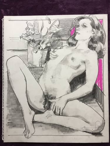 Original Erotic Drawing by Alison Pena