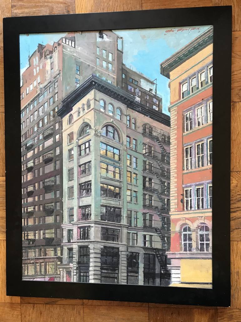 Original Fine Art Architecture Painting by Alison Pena