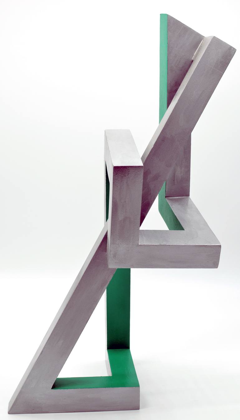 Original Abstract Geometric Sculpture by Pablo Alfredo de la Peña