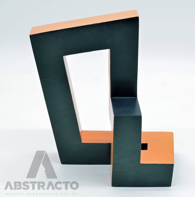 Original Abstract Geometric Sculpture by Pablo Alfredo de la Peña