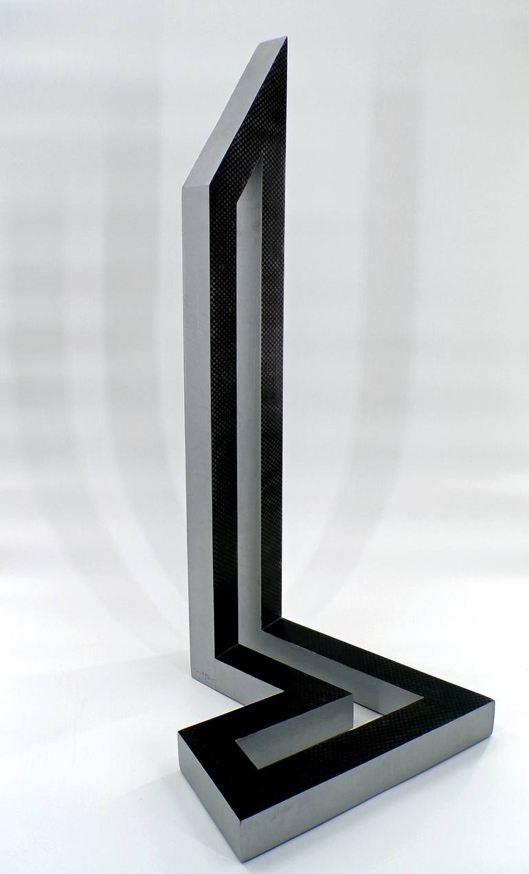 Original Abstract Expressionism Geometric Sculpture by Pablo Alfredo De La Peña