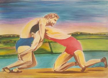 Print of Sports Paintings by Libu Mathew