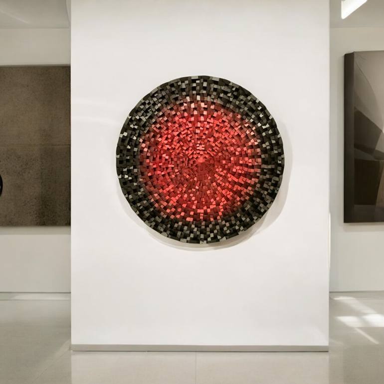 Original Abstract Expressionism Abstract Sculpture by Woodblocker Woodblocker