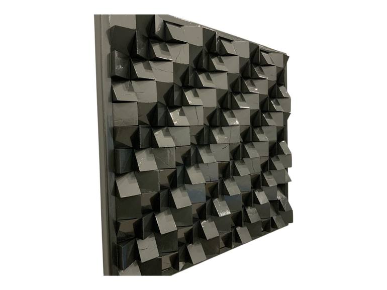 Original Abstract Expressionism Abstract Sculpture by Woodblocker Woodblocker