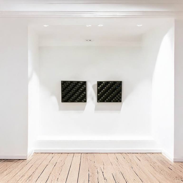 Original Abstract Expressionism Abstract Sculpture by Woodblocker Woodblocker