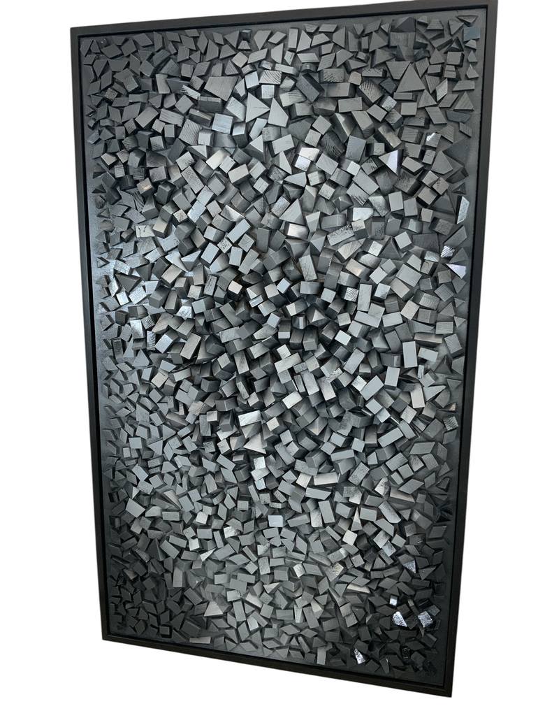 Original Geometric Abstract Sculpture by Woodblocker Woodblocker