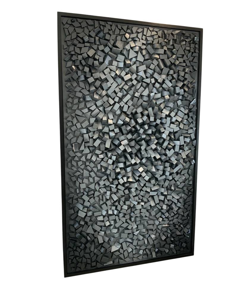 Original Geometric Abstract Sculpture by Woodblocker Woodblocker
