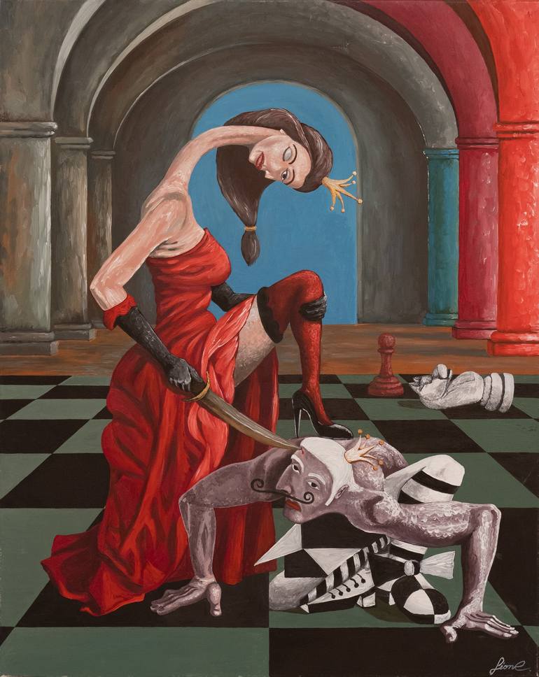 Original Cubism People Paintings by Lion Ebergard