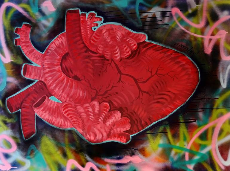 heart graffiti art