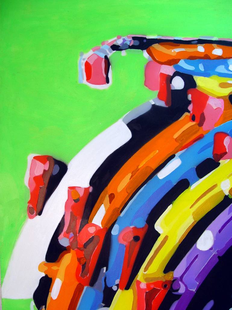 Original Contemporary Bicycle Painting by TRAFIC D'ART