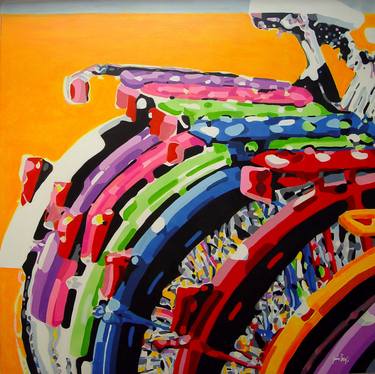 Original Bicycle Paintings by TRAFIC D'ART