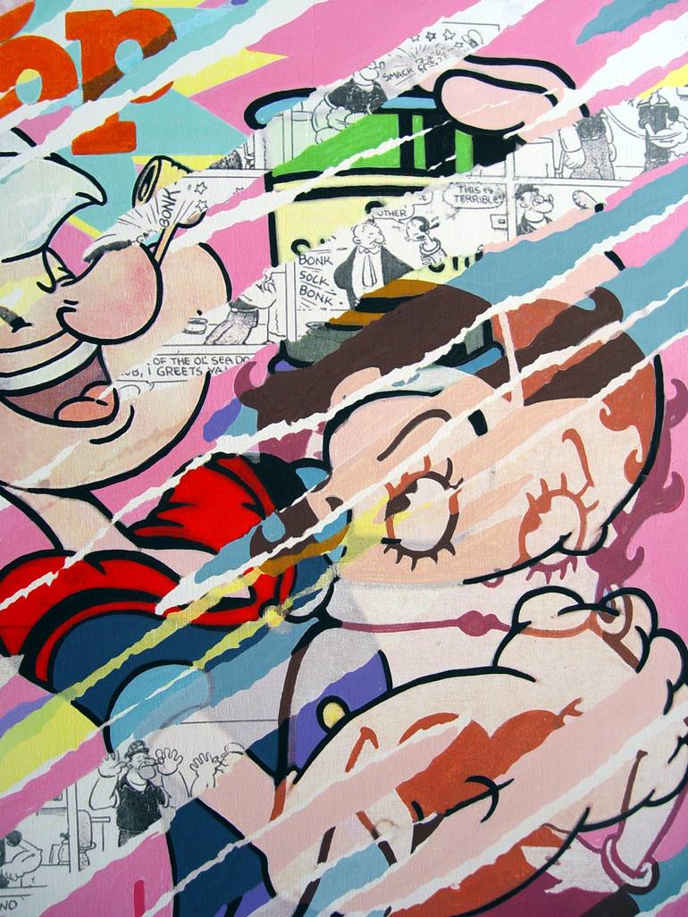 Original Pop Art Comics Painting by TRAFIC D'ART