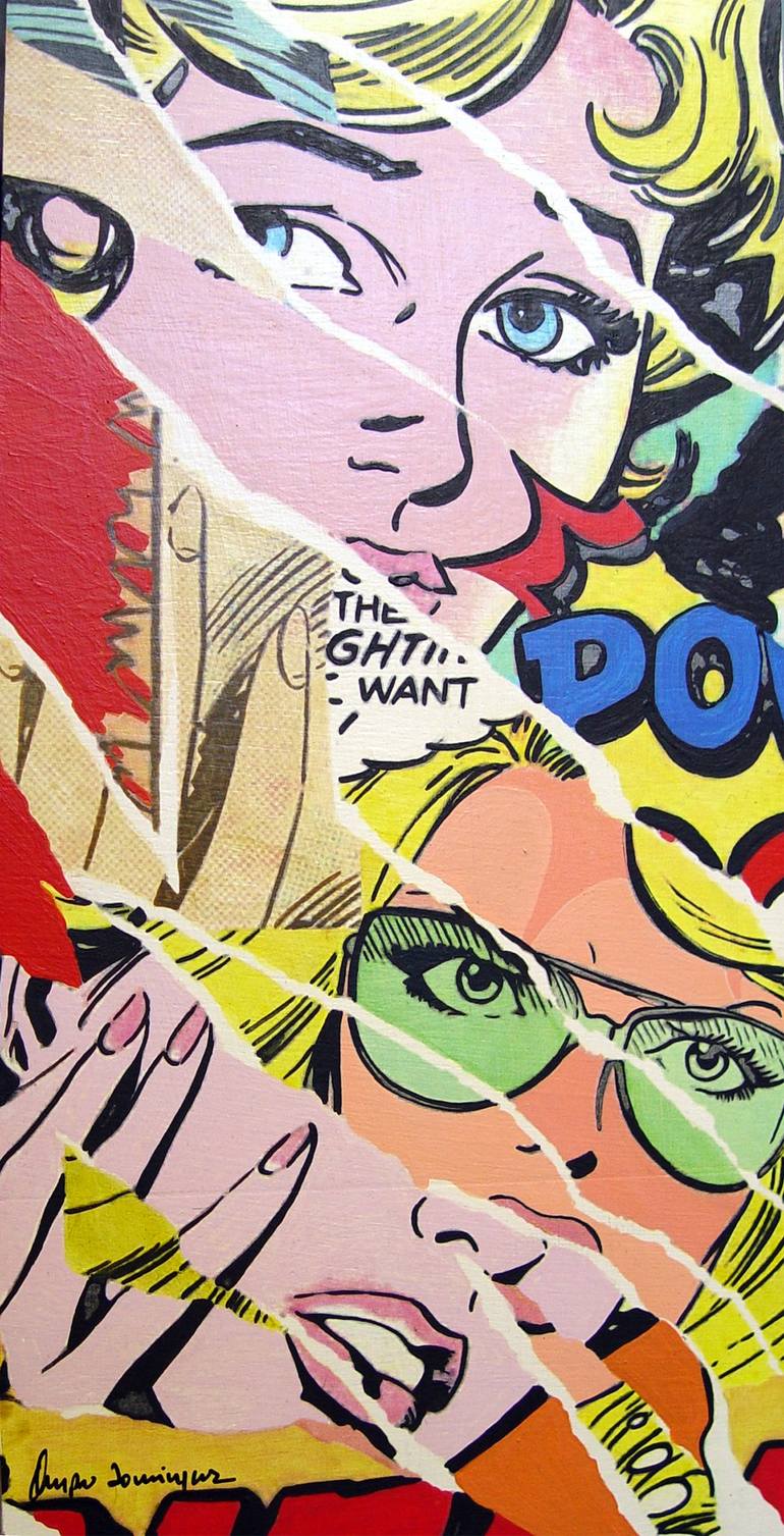 Original Pop Art Comics Painting by Trafic D'Art