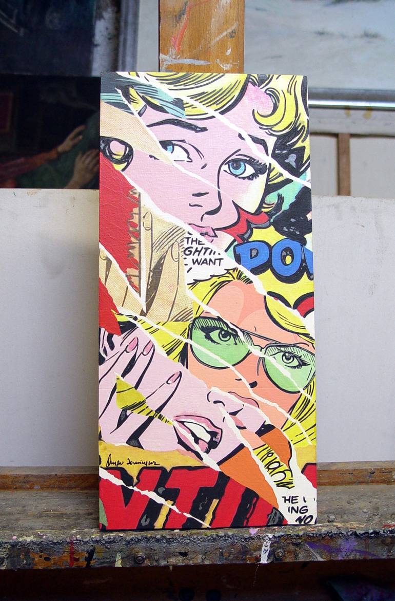 Original Pop Art Comics Painting by TRAFIC D'ART