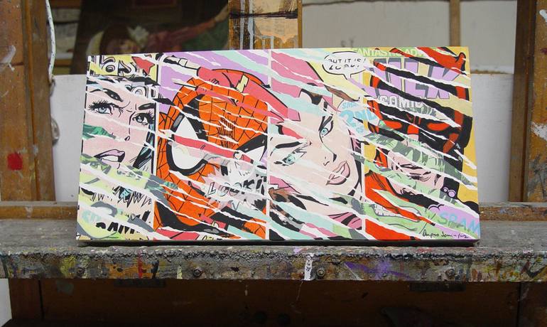 Original Pop Art Comics Painting by TRAFIC D'ART