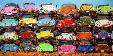 Original Pop Art Car Paintings by TRAFIC D'ART