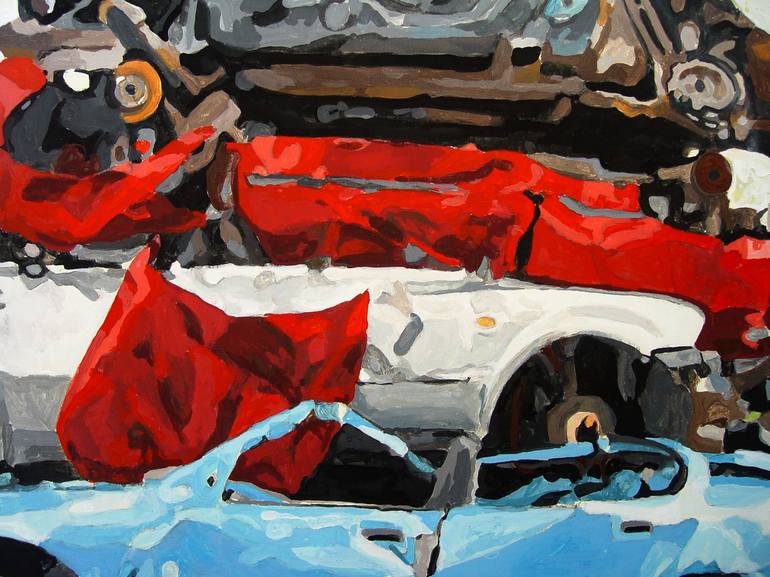 Original Pop Art Car Painting by TRAFIC D'ART